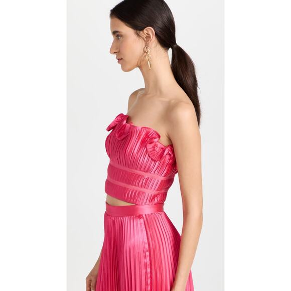 Amur Oriel Bustier Top in Dahlia Pink Fuchsia  US 2 XS NEW - Picture 7 of 10